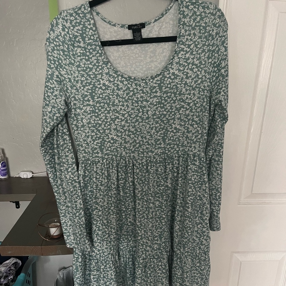 Blue floral dress